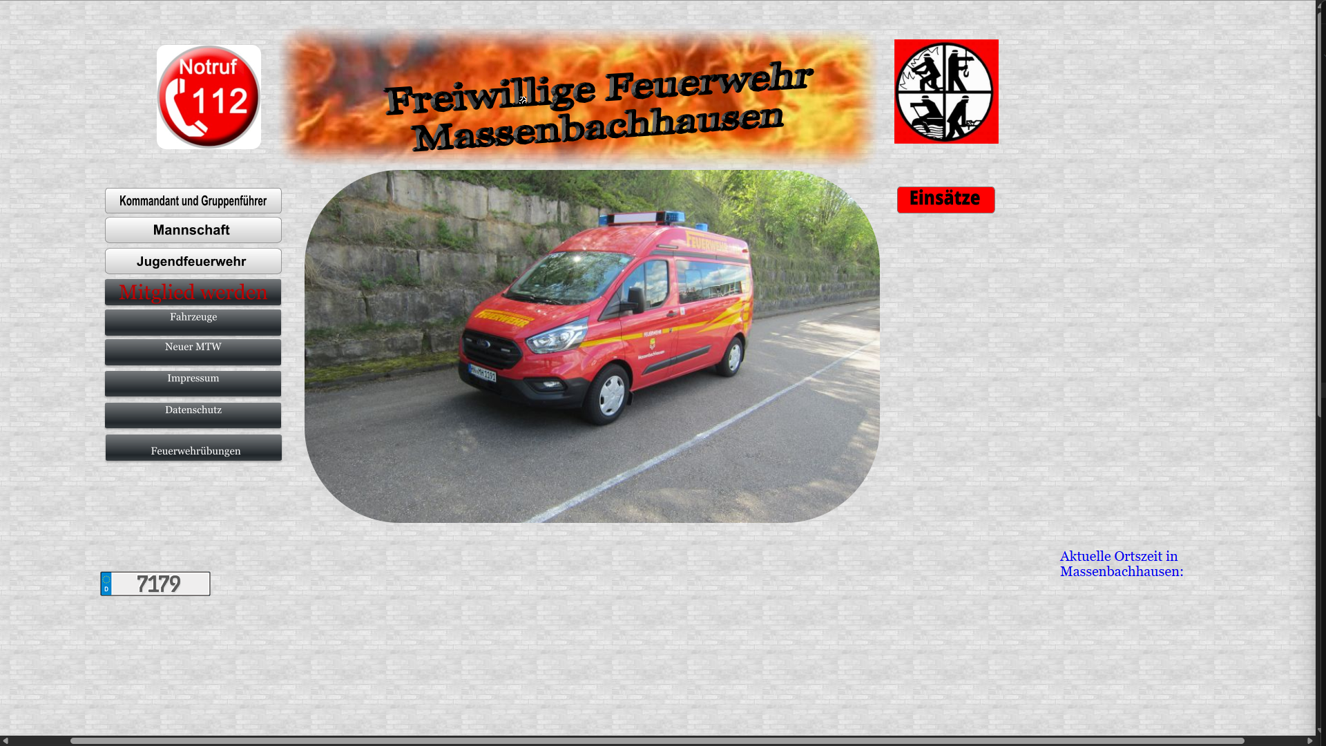 Altes Design der Website